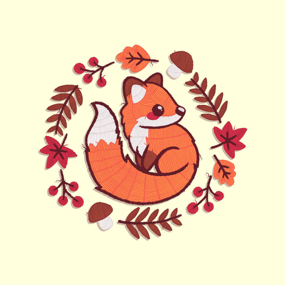 Fox Embroidery Patch