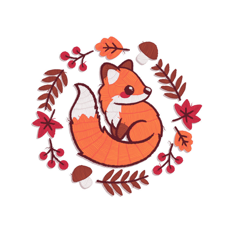 Fox Embroidery Patch