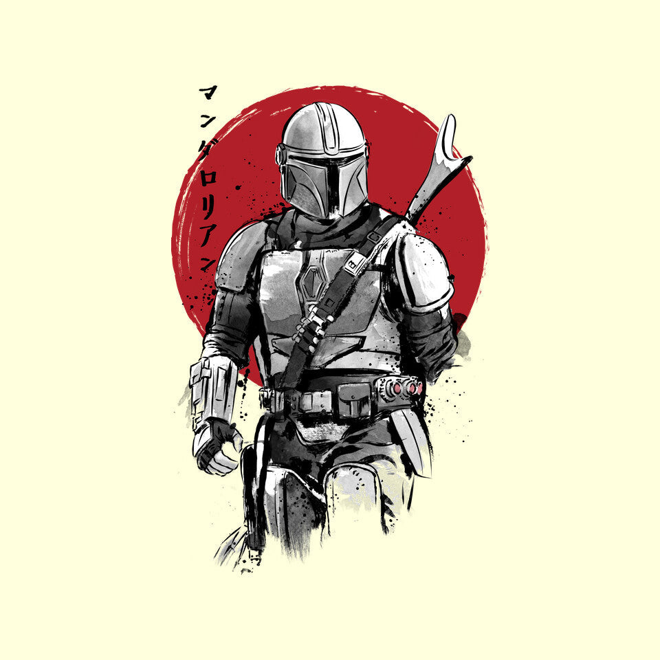 Mandalorian Bounty Hunter Sumi-e