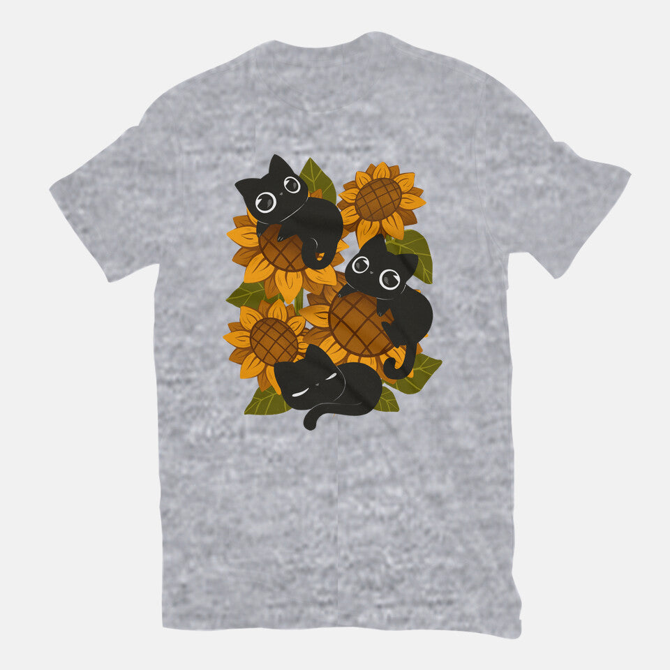 Sunflowers And Black Kitties