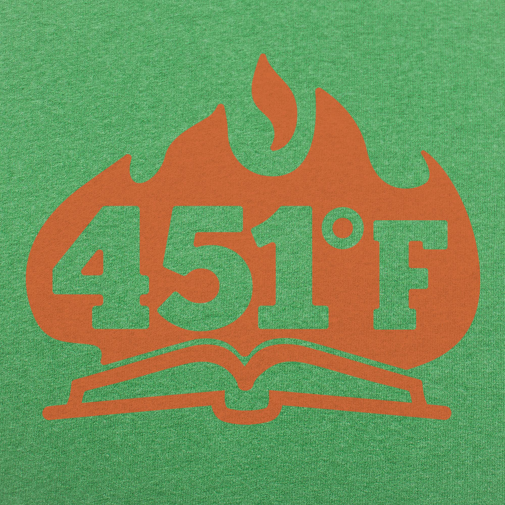 451 Fahrenheit Burning Book in Flames