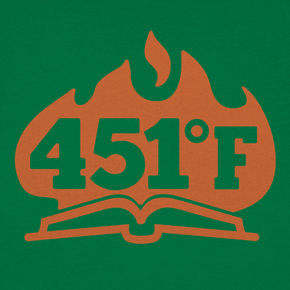 451 Fahrenheit Burning Book in Flames