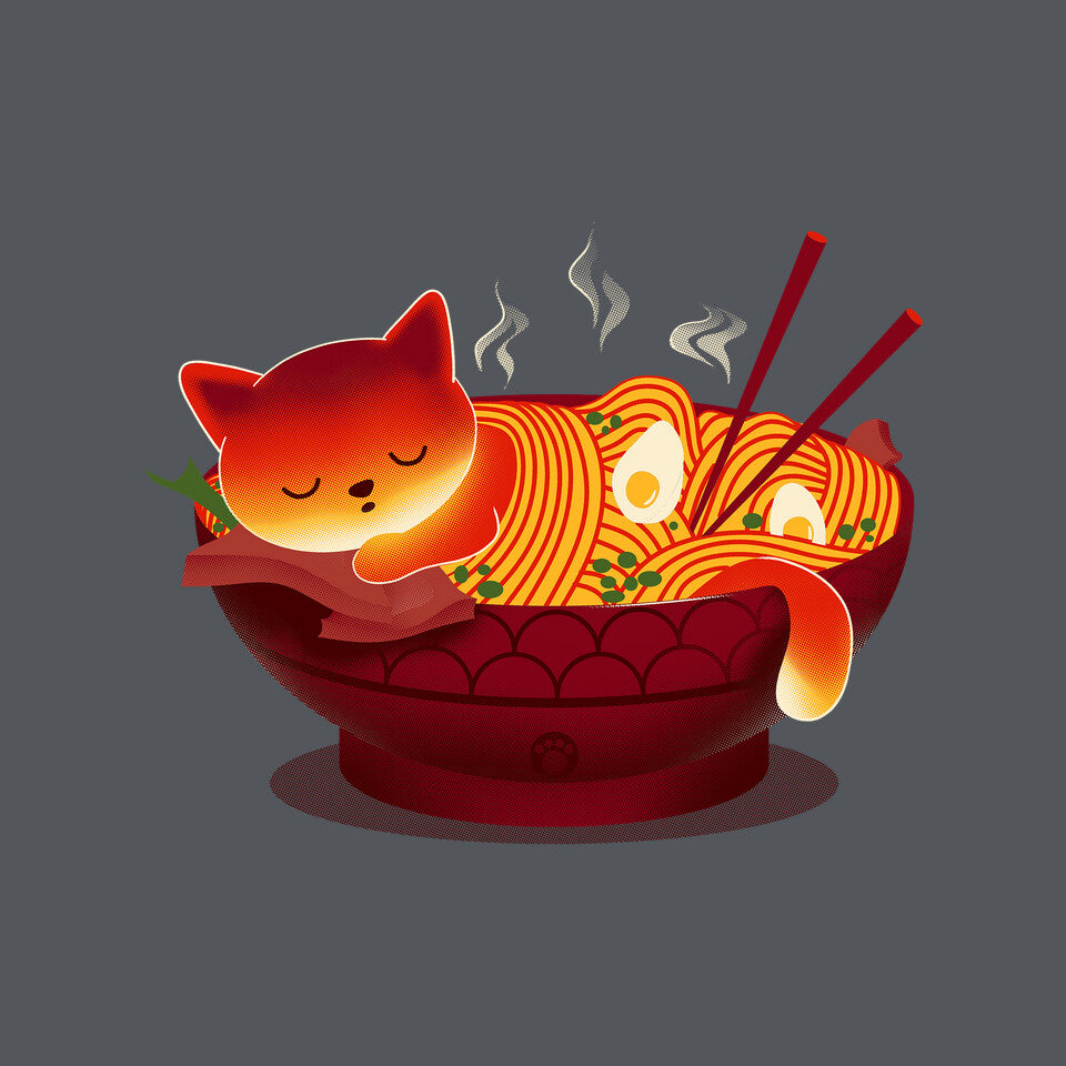 Sleepy Ramen Cat