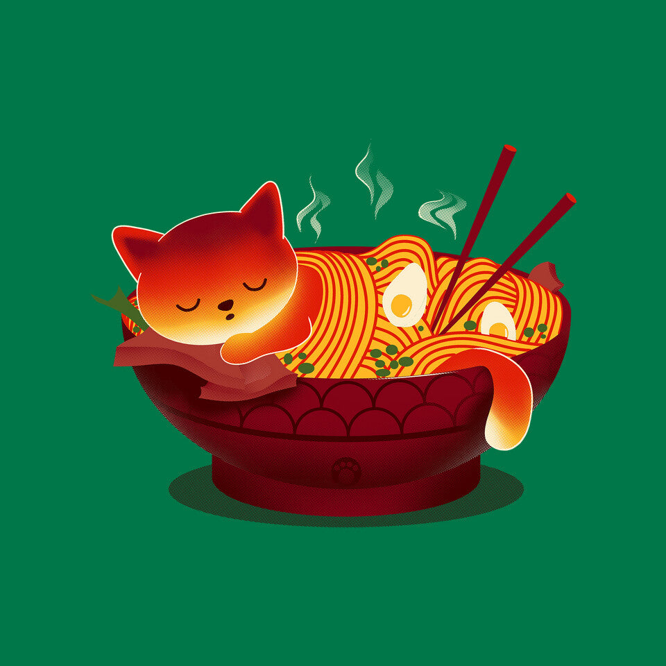Sleepy Ramen Cat