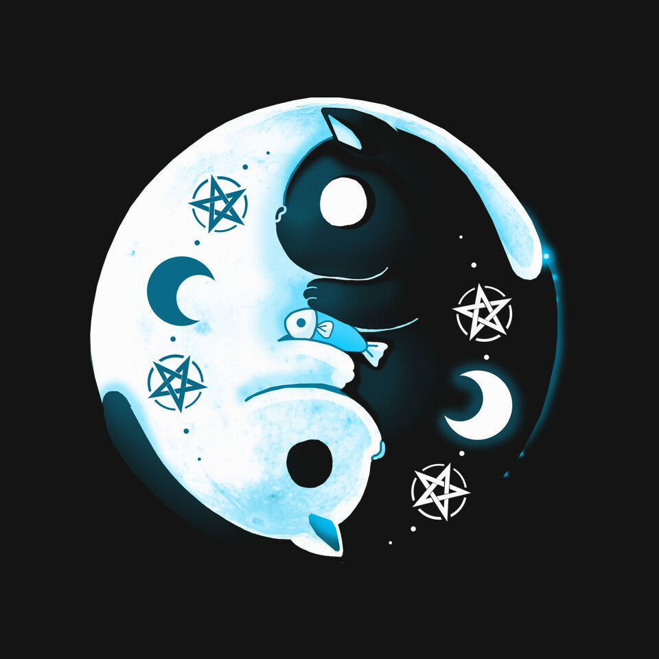 Yin Yang Moon Cats