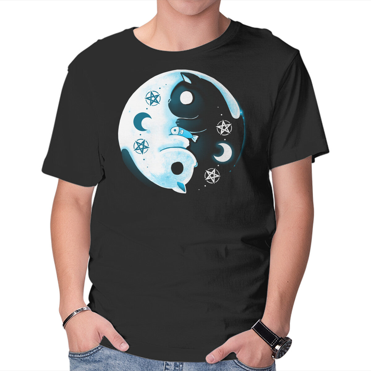 Yin Yang Moon Cats