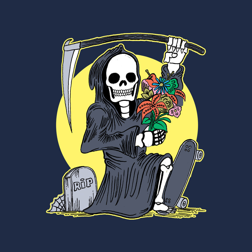 Death Holding Flowers