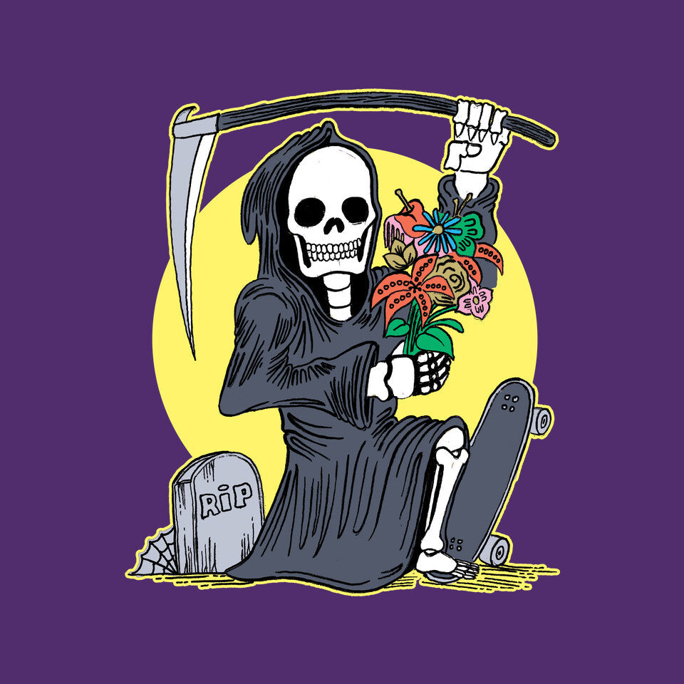 Death Holding Flowers