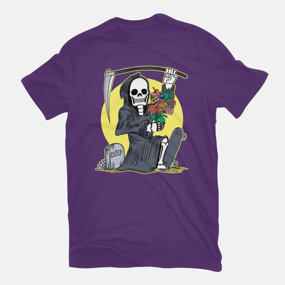 Death Holding Flowers