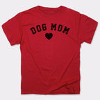 Dog Mom with Heart Varsity Text