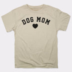 Dog Mom with Heart Varsity Text