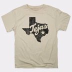 Tejas Texas State Silhouette with Lone Star