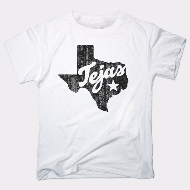 Tejas Texas State Silhouette with Lone Star