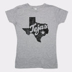 Tejas Texas State Silhouette with Lone Star