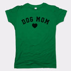 Dog Mom with Heart Varsity Text