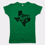 Tejas Texas State Silhouette with Lone Star