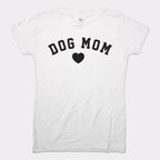 Dog Mom with Heart Varsity Text