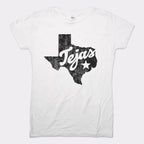 Tejas Texas State Silhouette with Lone Star