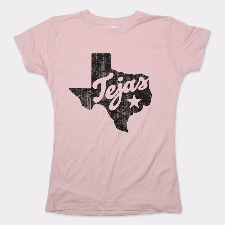 Tejas Texas State Silhouette with Lone Star