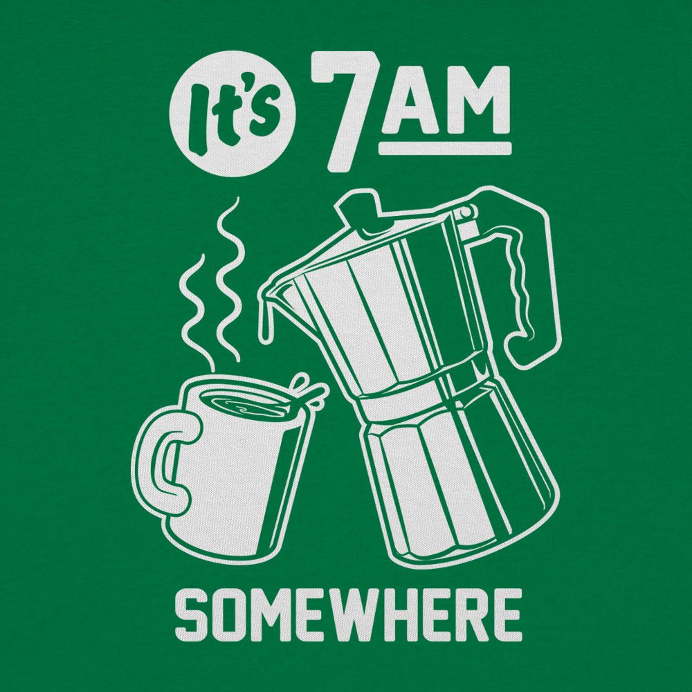 It's 7AM Somewhere Coffee Pot Pun