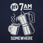 It's 7AM Somewhere Coffee Pot Pun