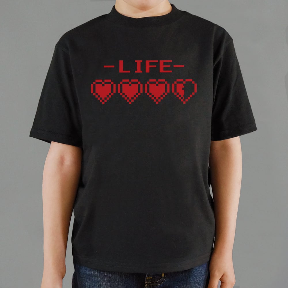 8-Bit Life Hearts Video Game Health Bar