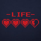 8-Bit Life Hearts Video Game Health Bar