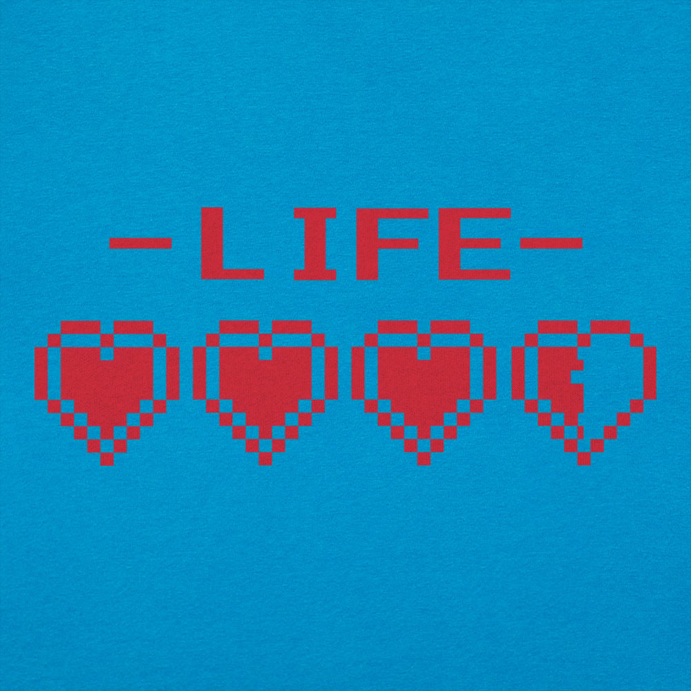 8-Bit Life Hearts Video Game Health Bar