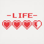 8-Bit Life Hearts Video Game Health Bar