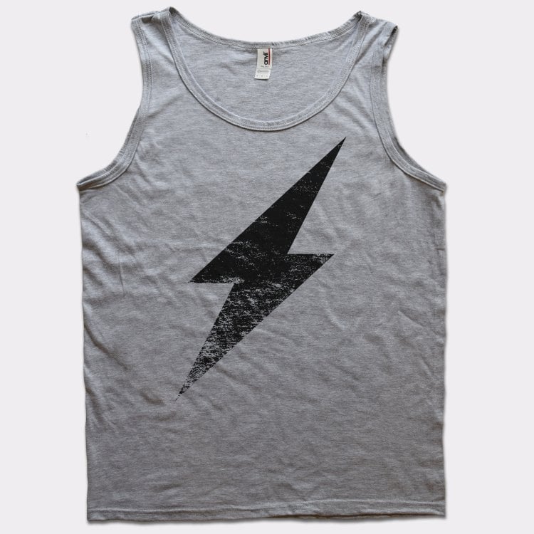 Vintage Lightning Bolt Distressed Retro Graphic