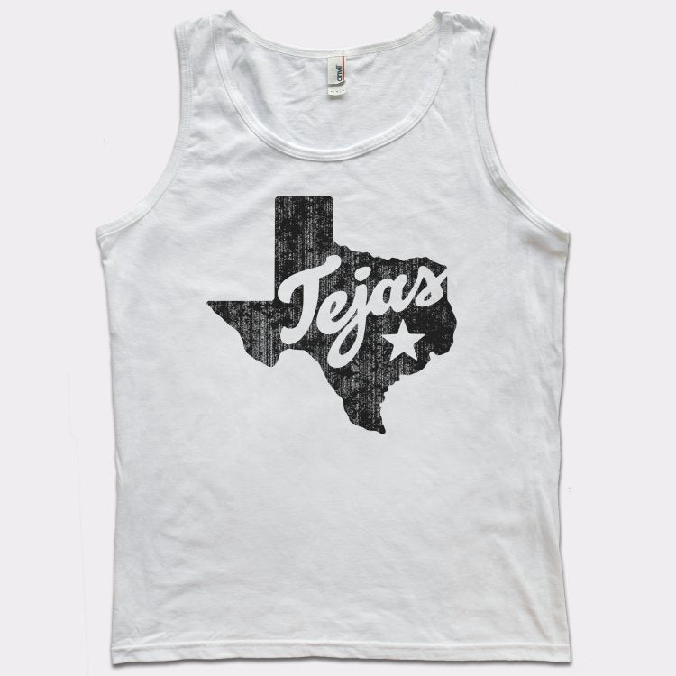 Tejas Texas State Silhouette with Lone Star