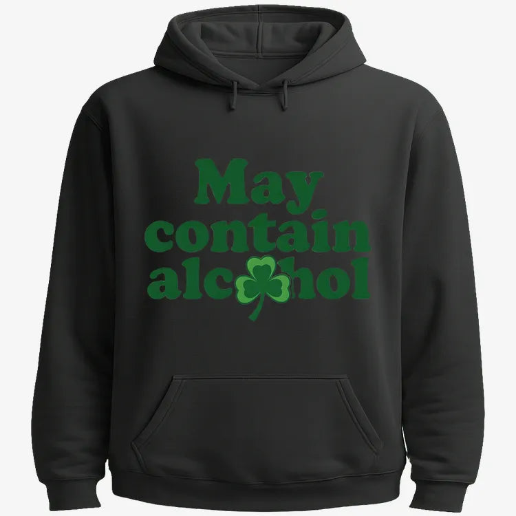 May Contain Alcohol Shamrock St Patrick's Day Design
