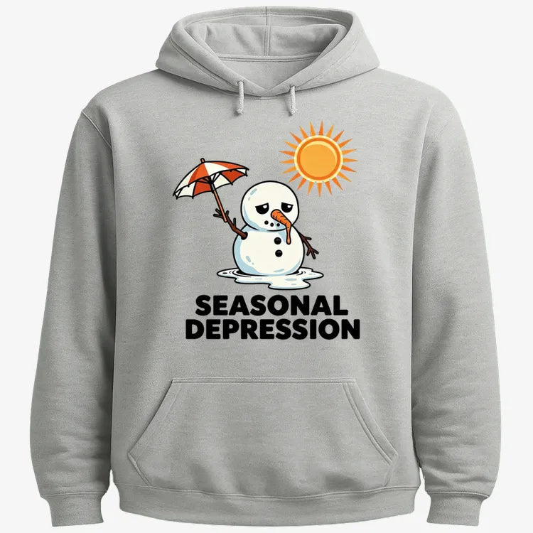 Seasonal Depression Melting Snowman