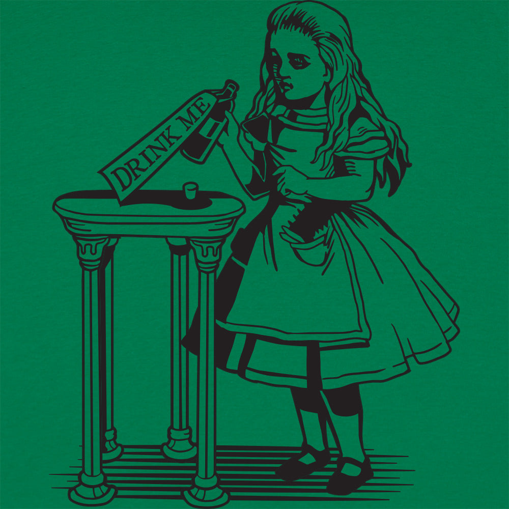 Alice Drink Me Bottle Wonderland Illustration