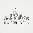 Hug Your Cactus with Cute Illustration
