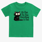 It's Fine I'm Fine Everything Is Fine Frazzled Cat