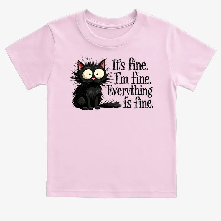 It's Fine I'm Fine Everything Is Fine Frazzled Cat