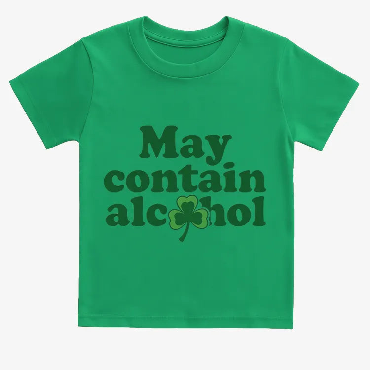 May Contain Alcohol Shamrock St Patrick's Day Design