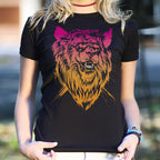 Lion-el Rich-eyes Neon Lion Wearing Sunglasses