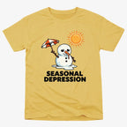 Seasonal Depression Melting Snowman