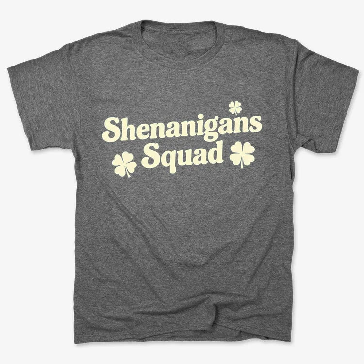 Shenanigans Squad St. Patrick's Day Four Leaf Clover Design