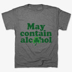 May Contain Alcohol Shamrock St Patrick's Day Design