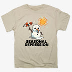 Seasonal Depression Melting Snowman