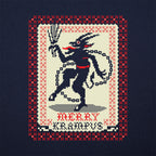 Merry Krampus Christmas Demon in Ugly Sweater Pattern
