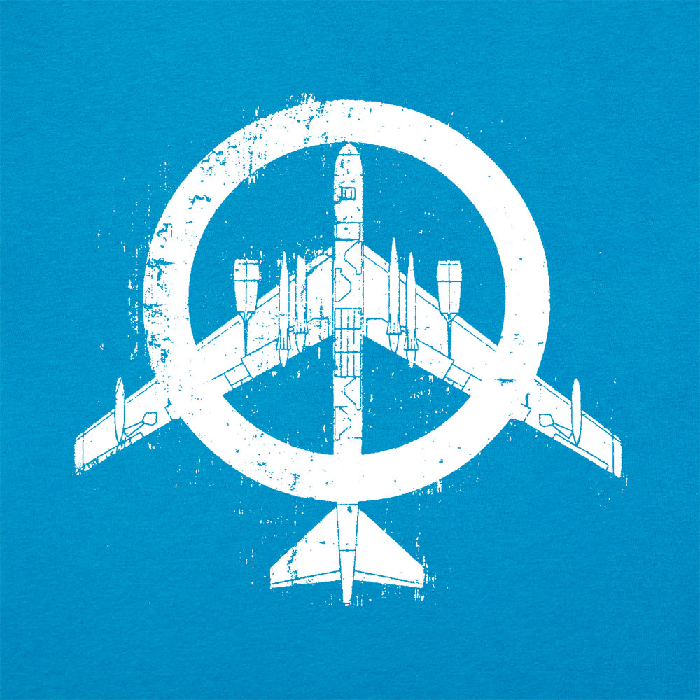 Peace Bomber Fighter Jet Peace Sign