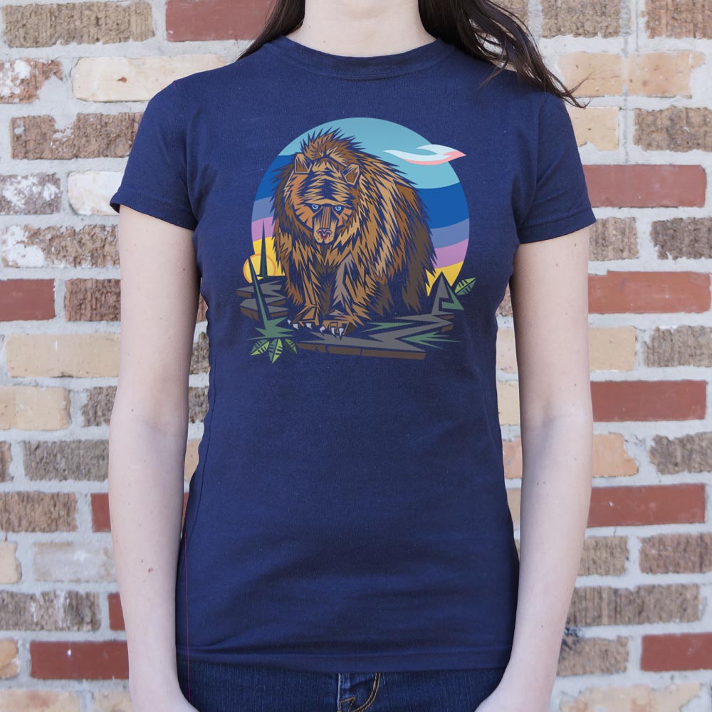 Polygon Bear Full Color Geometric Grizzly