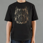 Polygon Wolf Geometric Gold Wolf Head Design