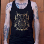 Polygon Wolf Geometric Gold Wolf Head Design