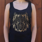 Polygon Wolf Geometric Gold Wolf Head Design