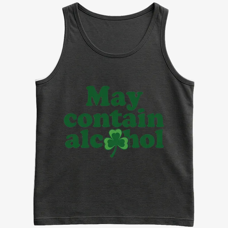 May Contain Alcohol Shamrock St Patrick's Day Design